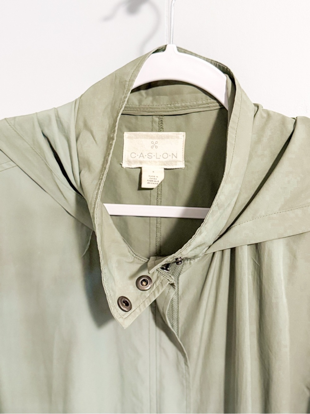 Caslon Green Rain Jacket Windbreaker - Picture 3 of 6
